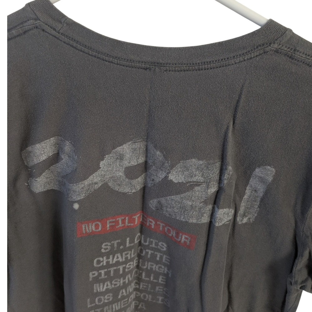 The Rolling Stones 2021 No Filter Tour TShirt Charcoal Grey USA Flag Tongue Logo - Picture 5 of 5